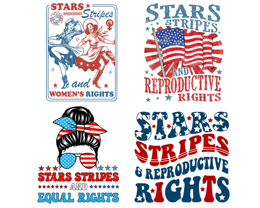 Stars stripes and women's rights Png