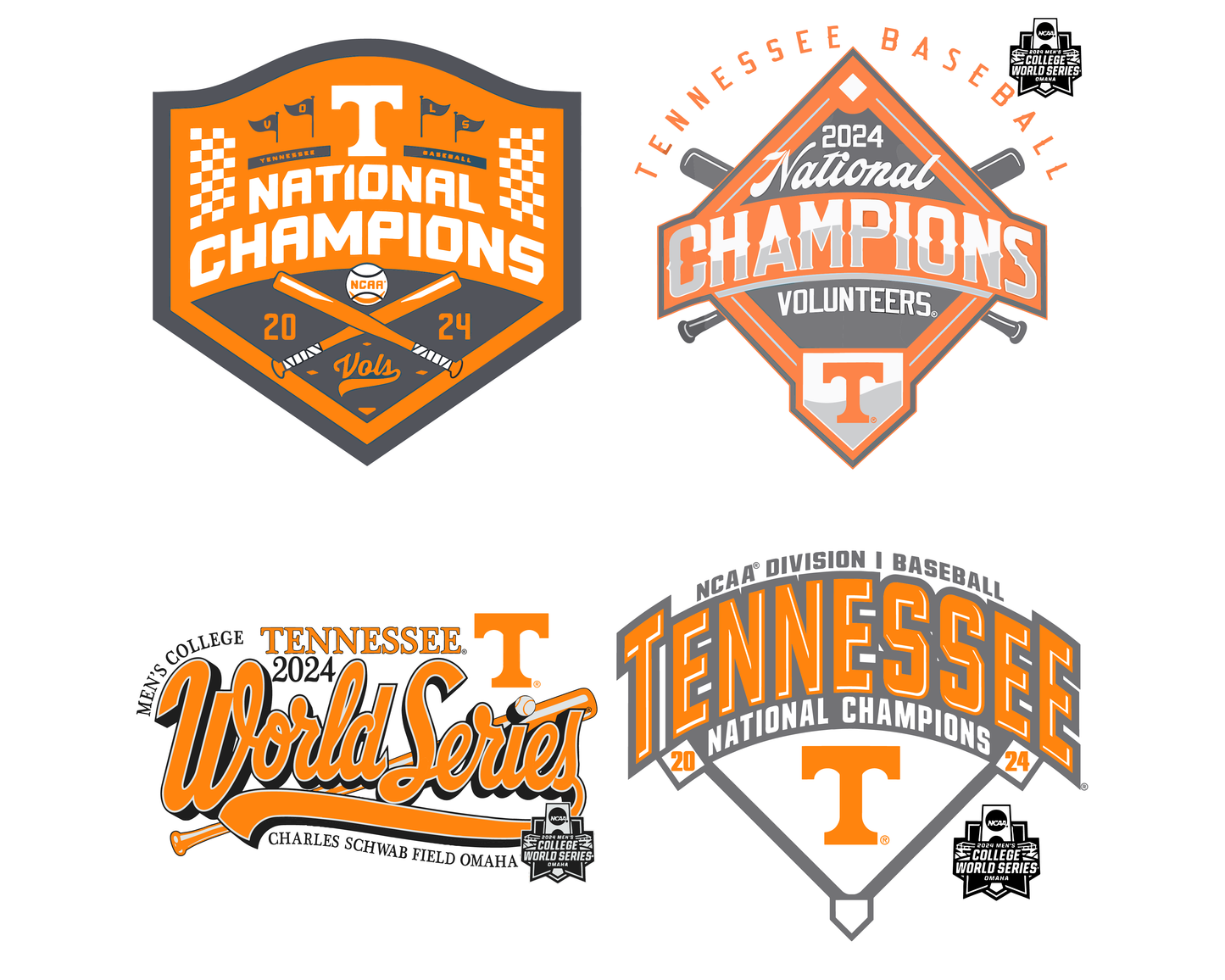 Tennessee Baseball Championship 2024 PNG