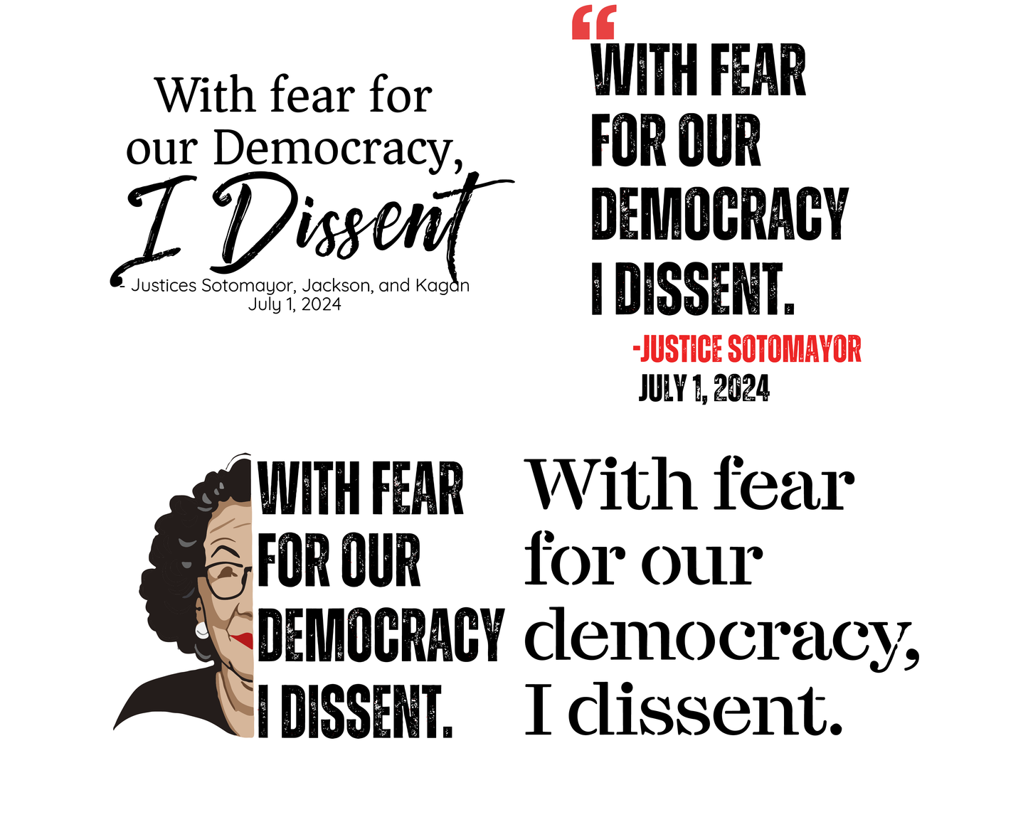 With fear for our democracy I dissent Png