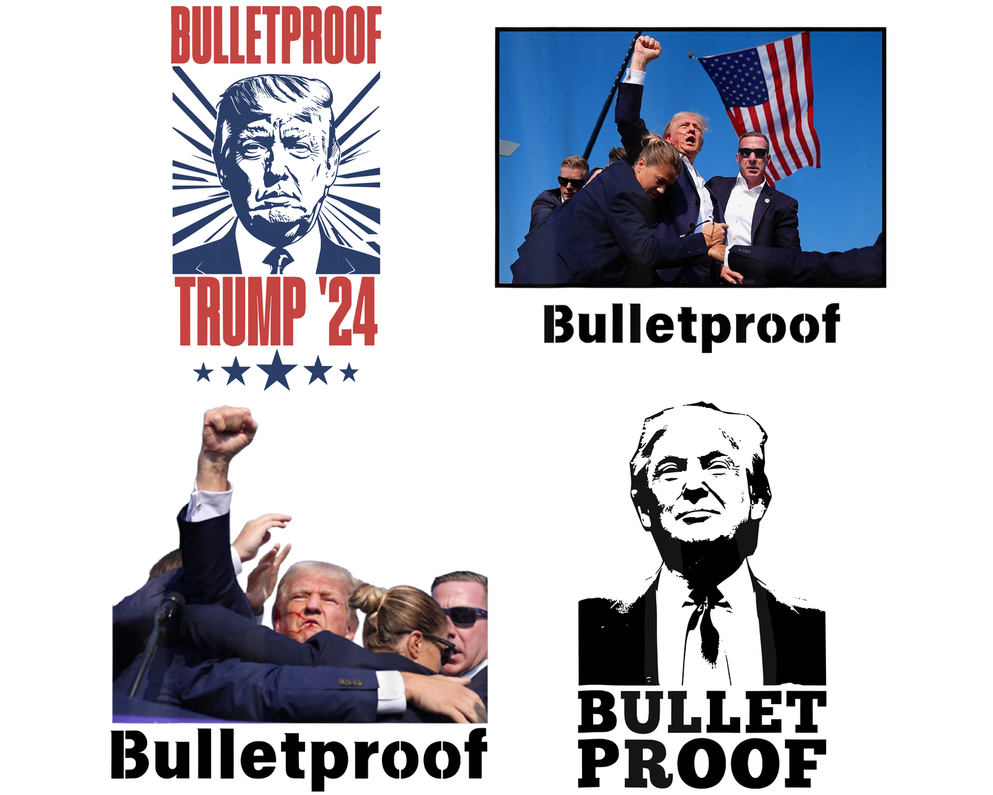 Bulletproof Trump Fight 2024 png