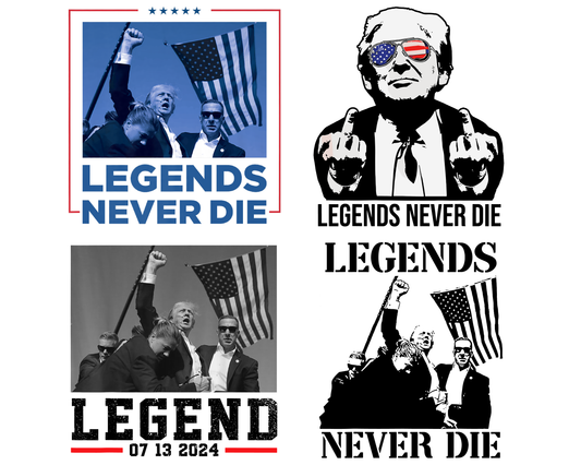 Legends never die png Trump Fight 2024 png