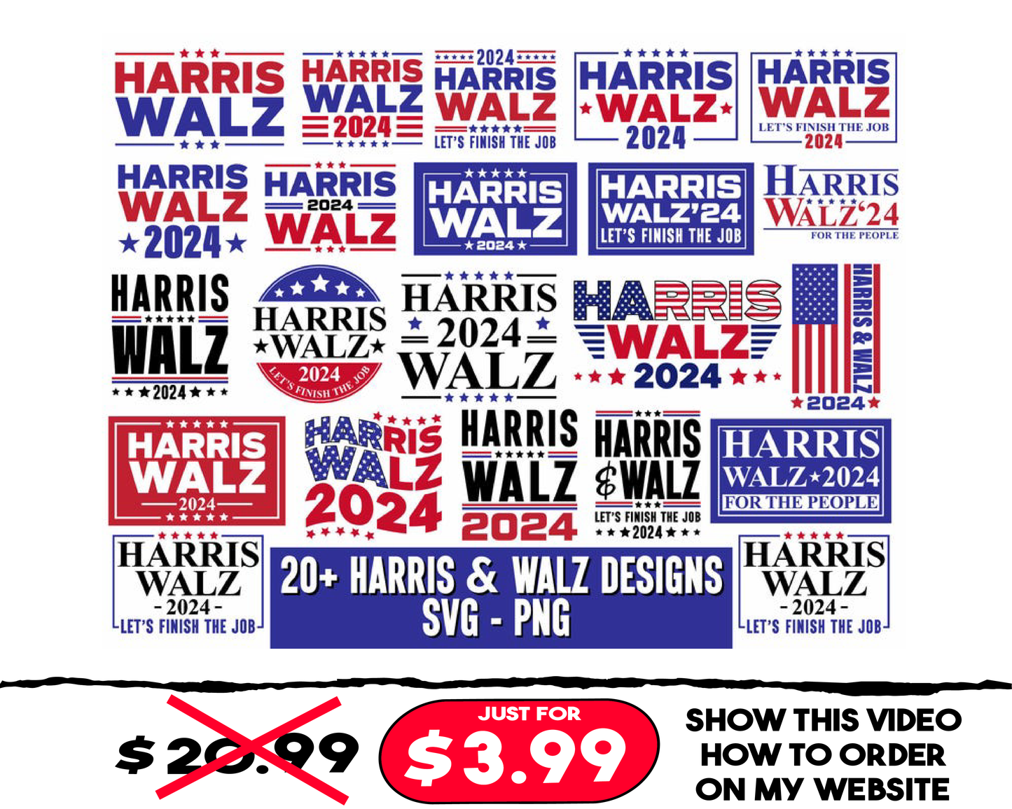 Harris Walz 2024 svg png Bundle