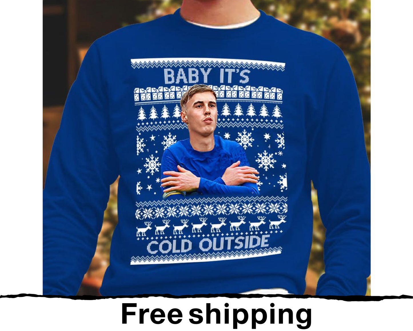 Baby Its Cold Outside Cole Palmer Chelsea Blue Christmas