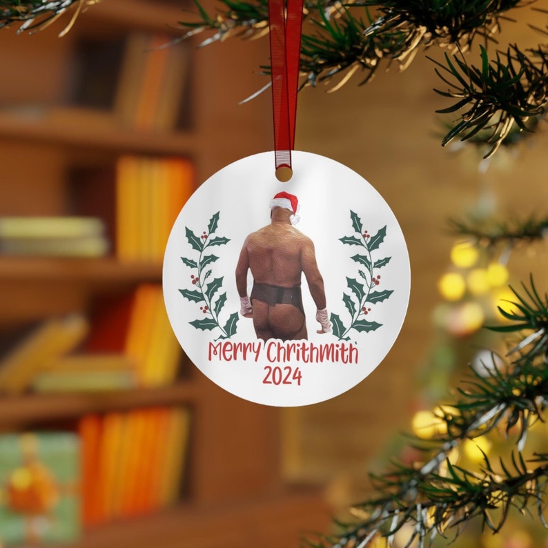 Funny Mike Tyson Booty Christmas Ornament