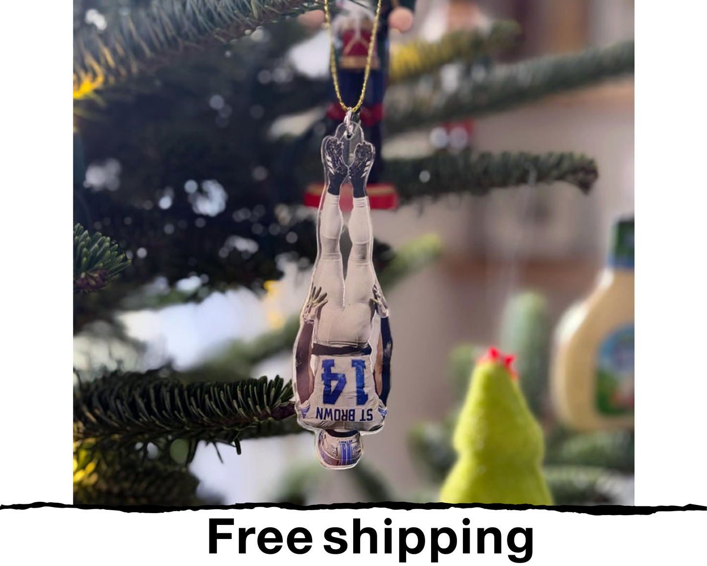 Detroit Lions Christmas Ornament