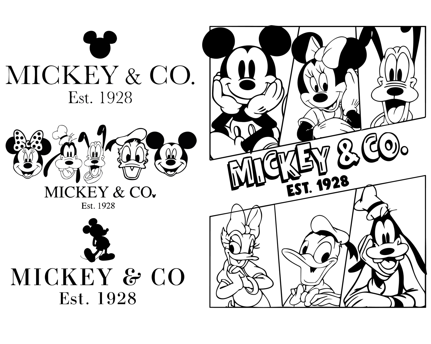 Mickeyy and Friends Svg Png