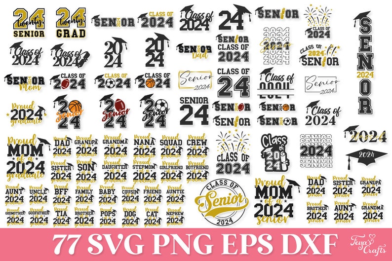 Senior 2024 SVG Bundle