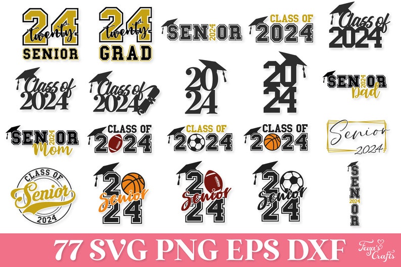 Senior 2024 SVG Bundle