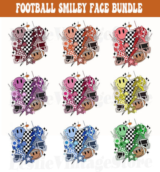 Retro Football Smiley Face Png