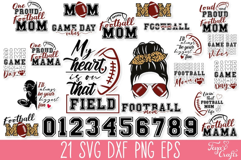 Football Mom SVG PNG Bundle