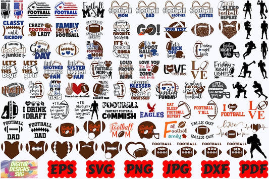 100 Football SVG