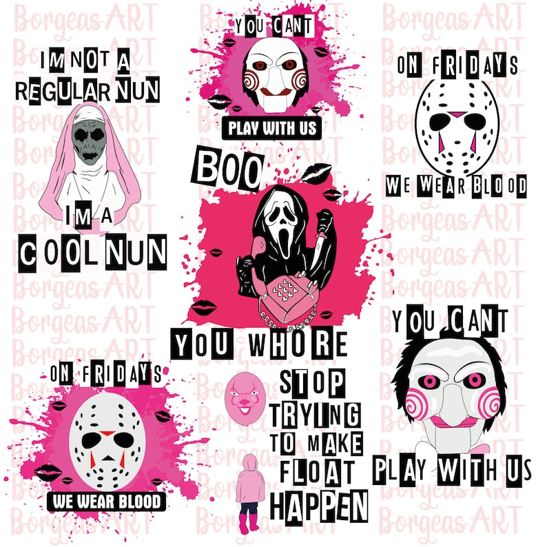 60+File Horror Girls, SVG-Png-Eps-Dxf Mean Girls Bundle