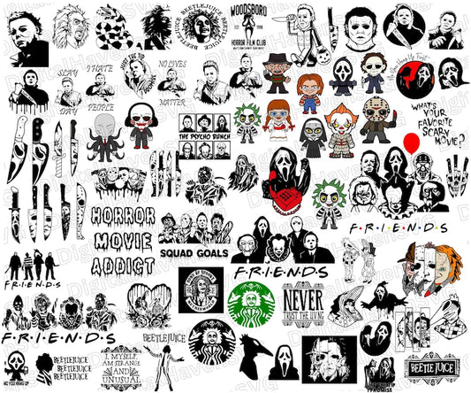 450+ Horror Movie Characters Bundle SVG