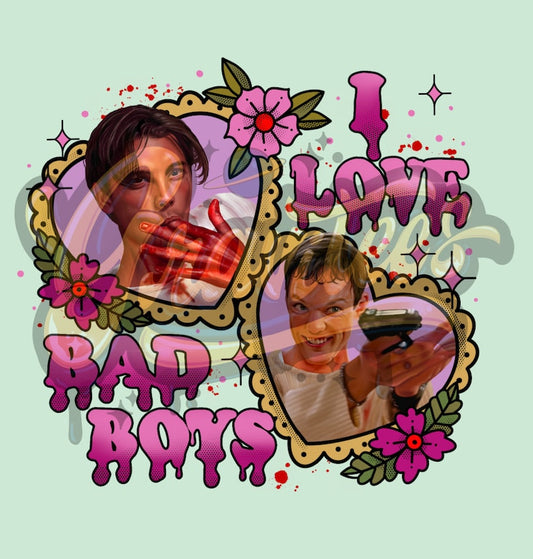 I Love Bad Boys Clipart