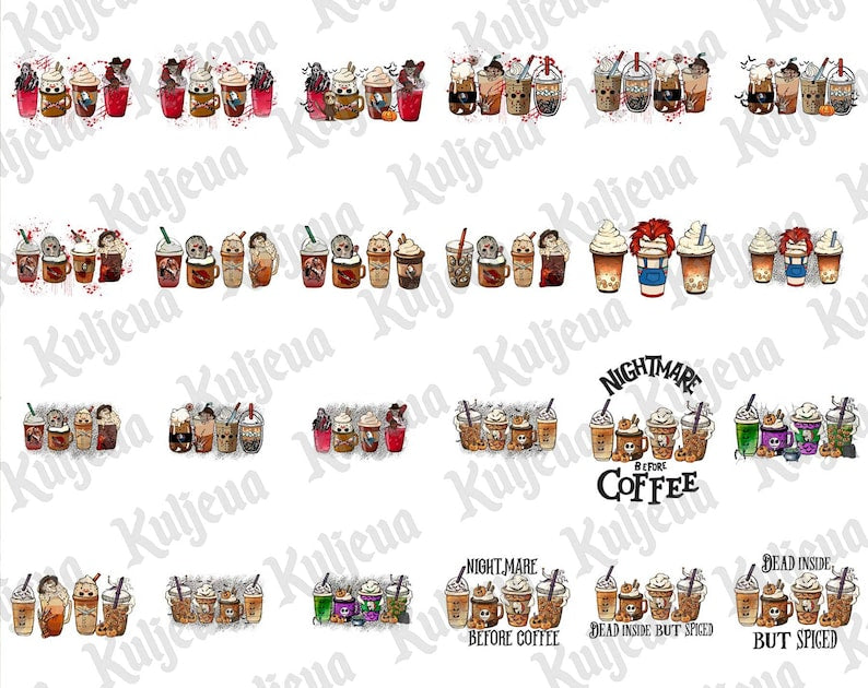 45+ Horror Killers Coffee Png Bundle