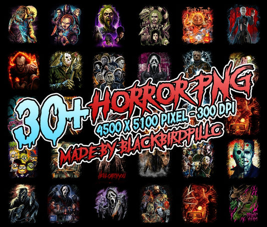 30+ Horror Png Clipart Design Bundle