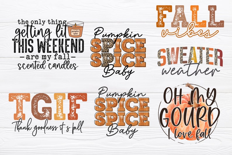 Fall Sublimation png Bundle