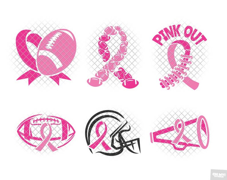 Breast Cancer Football SVG PNG