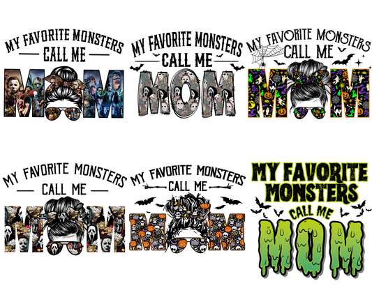 My Favorite Monsters Call Me Mom Halloween png