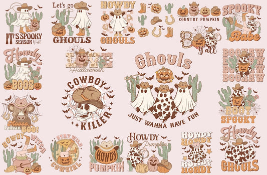 Western Halloween png bundle