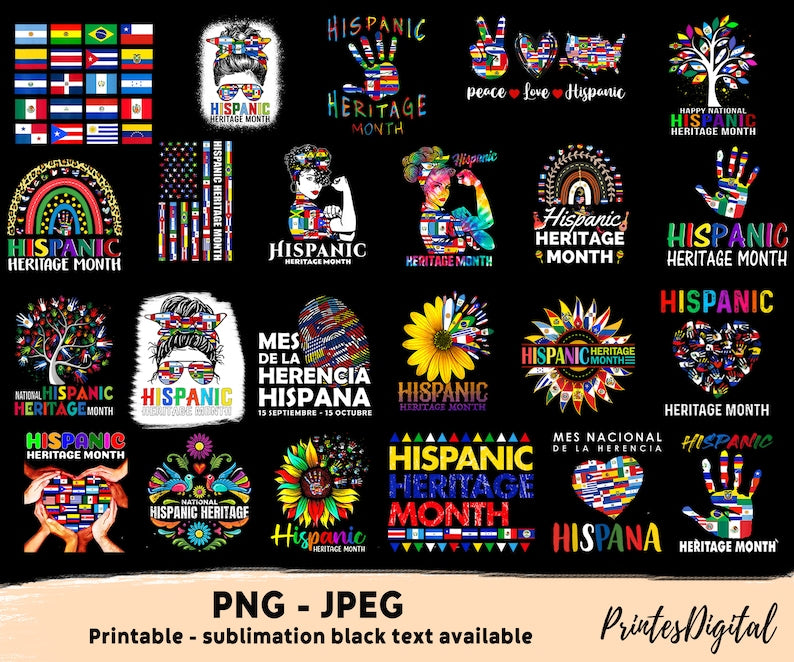 23 National Hispanic Heritage Month PNG