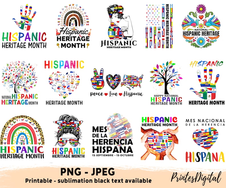 23 National Hispanic Heritage Month PNG