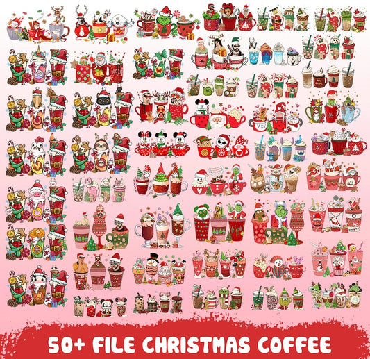 50+ Christmas Coffee Drink Bundle Png