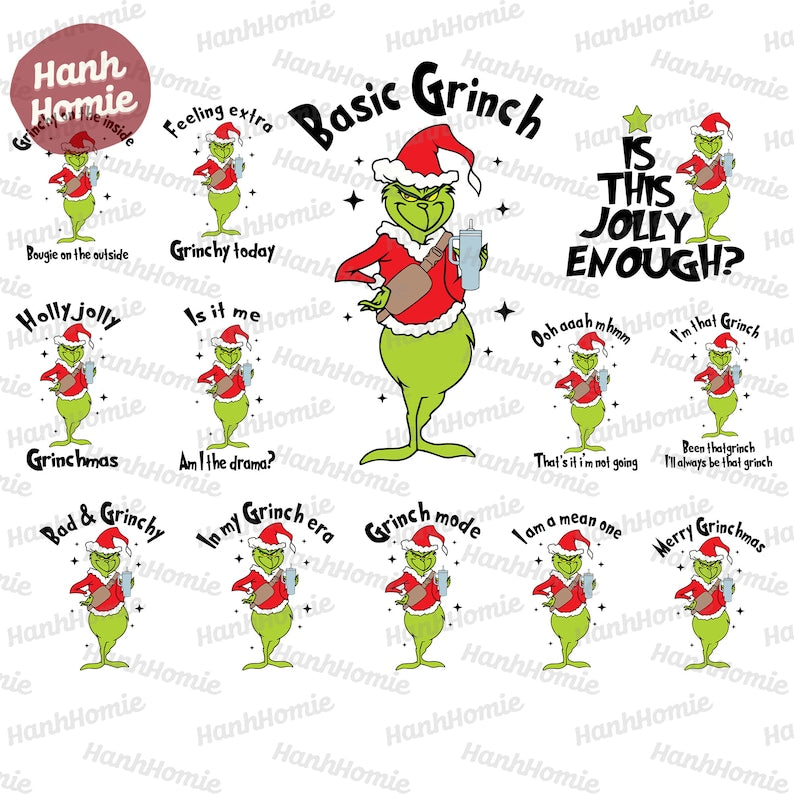 Mean Green Guy Christmas SVG PNG